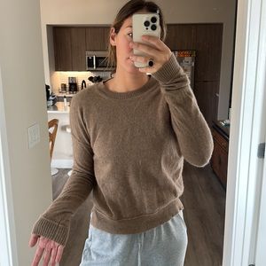 Camel crewneck sweater
